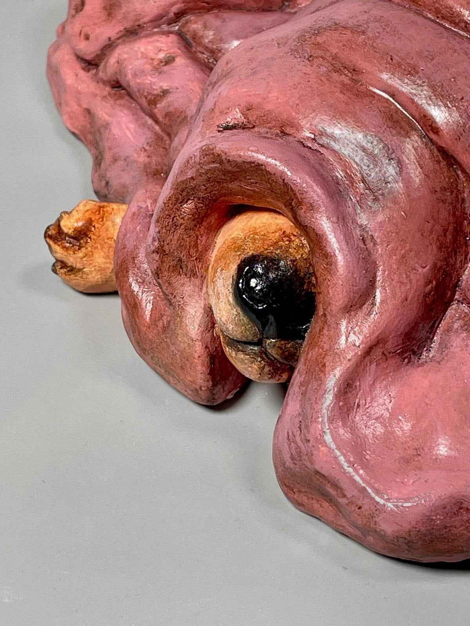 Detail of Primavera, a contemporary sculpture from the Nature Shelter collection. Hand-made in Spain.