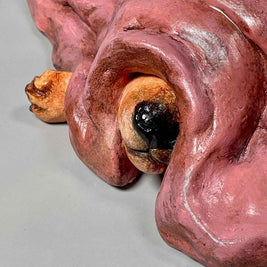 Detail of Primavera, a contemporary sculpture from the Nature Shelter collection. Hand-made in Spain.