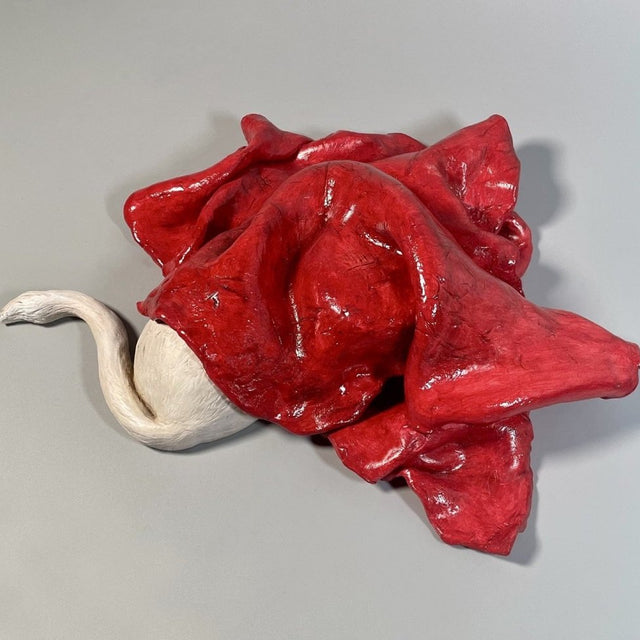 Top view of La Otra Caperucita, from the Nature Shelter collection. Hand-made in Spain.