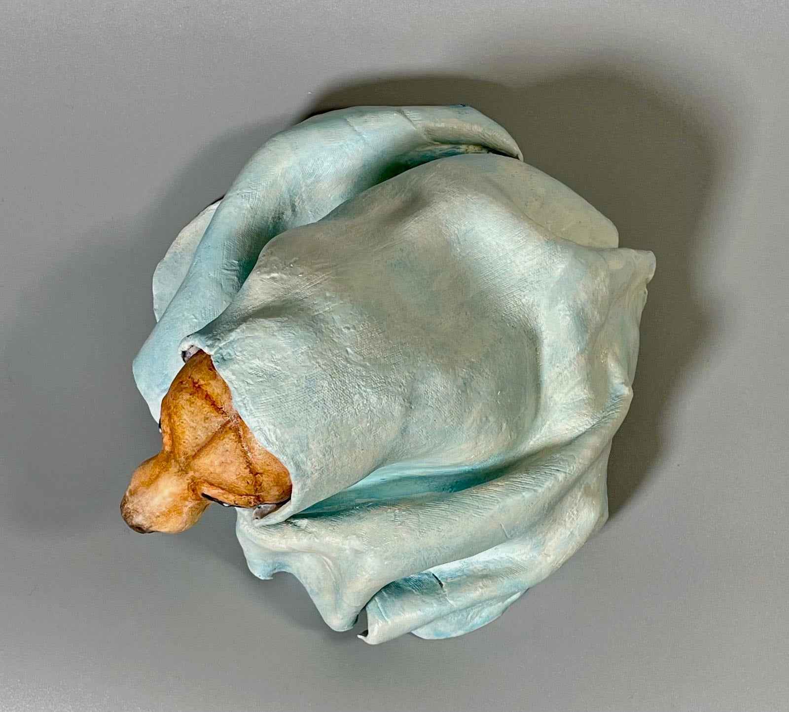 Top view of Polar Magician, a contemporary ceramic sculpture from the Nature Shelter Collection, showing the upper structure and volume of the piece.