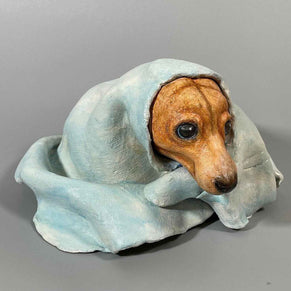 Front view of Polar Magician, a contemporary ceramic sculpture from the Nature Shelter Collection.