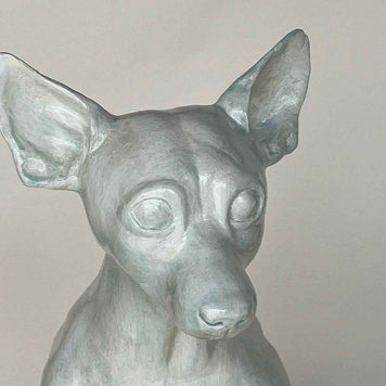 Front view of The Magician II, a contemporary sculpture from the Nature Shelter collection. Hand-made in Spain.