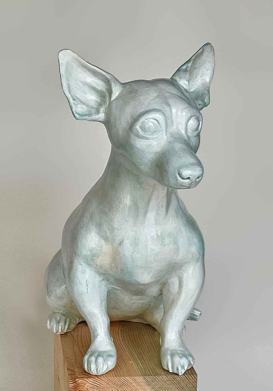 Front view of The Magician II, a contemporary sculpture from the Nature Shelter collection. Hand-made in Spain.