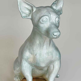 Front view of The Magician II, a contemporary sculpture from the Nature Shelter collection. Hand-made in Spain.